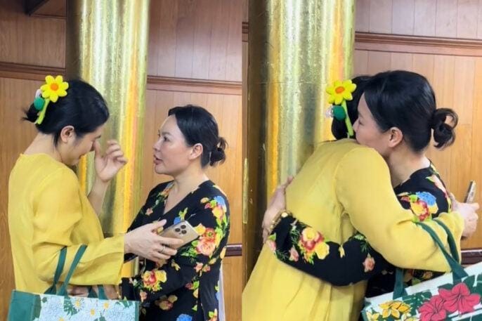 Vân Trang bật khóc ôm vợ Quý Bình: Tình bạn đẹp vượt thời gian