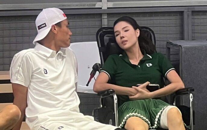 Kỳ Hân gãy chân vẫn quyết ra sân pickleball: Hình ảnh phờ phạc gây xót xa