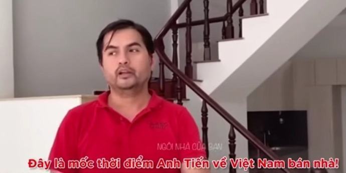 Đức Tiến trong clip rao bán nhà