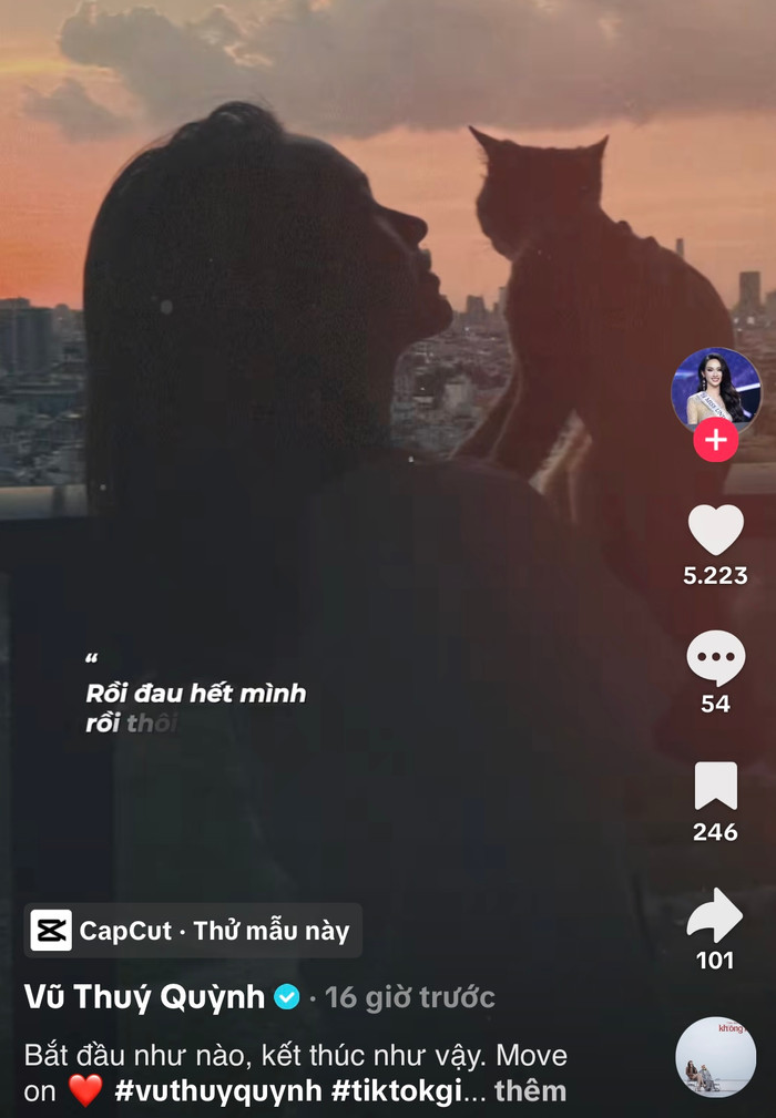 Video gây chú ý của Á hậu Vũ Thúy Quỳnh trên trang cá nhân.