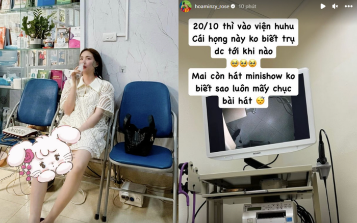 Hòa Minzy tỏ ra buồn bã mỗi khi bản thân bị ốm. Ảnh: IGNV
