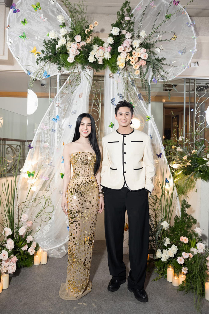 Chuyện tình cảm của Diệp Lâm Anh và Phạm Kiên nhận được sự quan tâm. (Ảnh: FBNV)