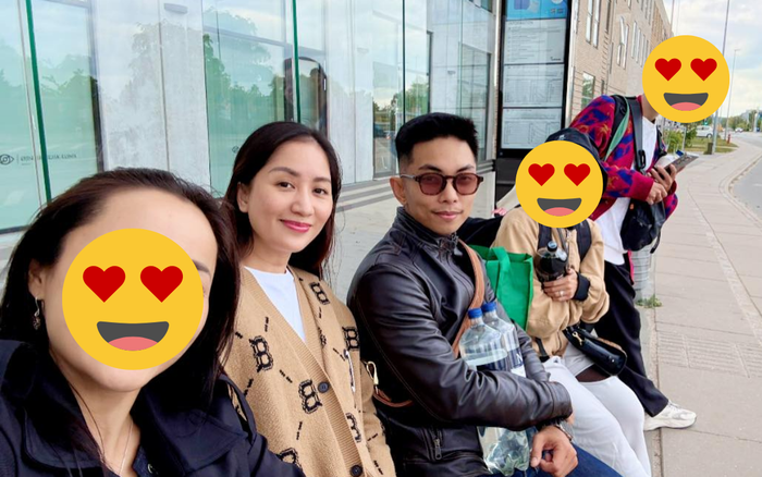 Vợ chồng Khánh Thi trong chuyến đi tập huấn mới nhất ở nước ngoài. Ảnh: FBNV