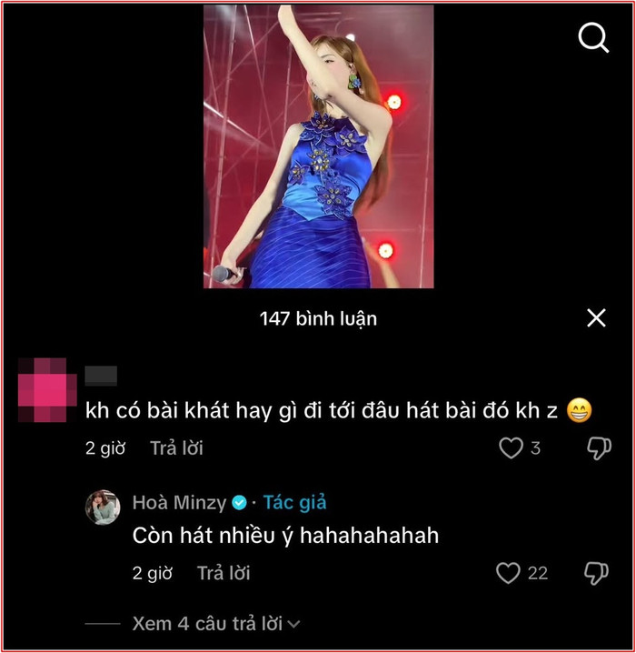 Hòa Minzy lên tiếng khi bị nói "đi đâu cũng hát mỗi Bắc Bling" Ảnh 1