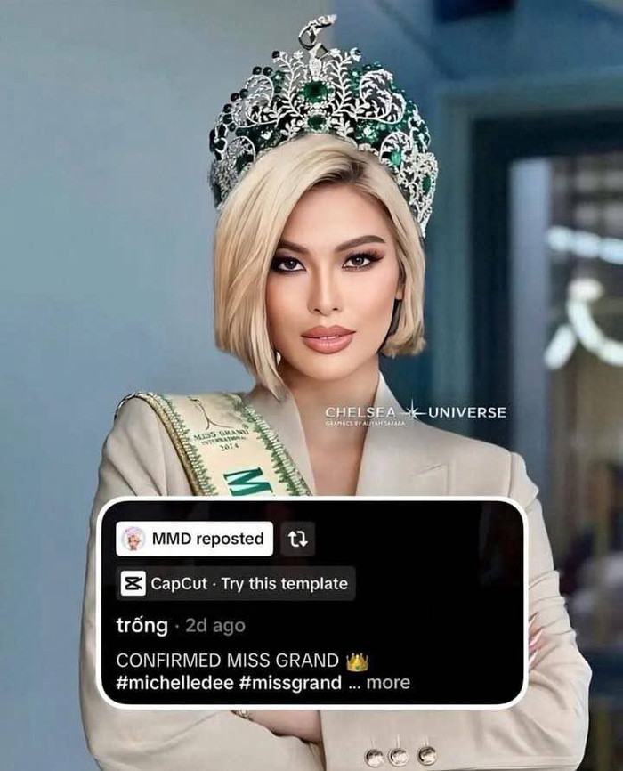 Michelle Dee chia sẻ lại đoạn video tiết lộ chuyện cô dự thi Miss Grand Philippines, tìm đường đến Miss Grand International. (Ảnh chụp màn hình)