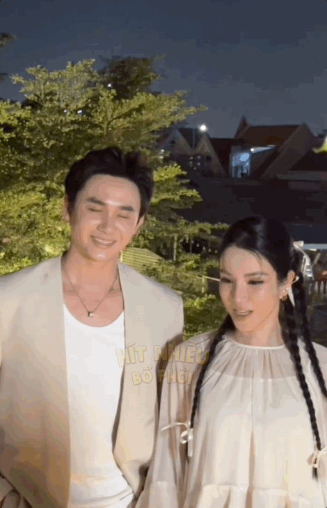 Cử chỉ tình tứ, thân mật của Diệp Lâm Anh và bạn trai kém 11 tuổi. (Ảnh: TikTok Hít Nhiều Bổ Phổi)