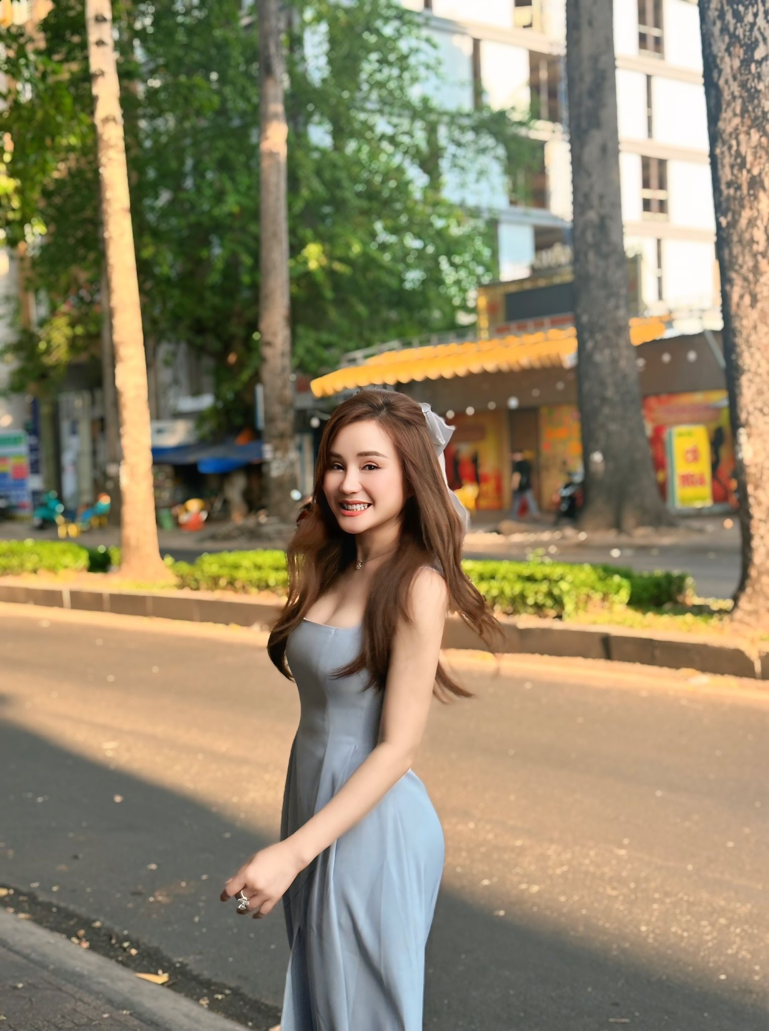 Vy Oanh bên gia đình